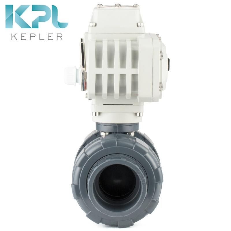 Q961F-10S Electric UPVC PVC Ball Valve True Union Ball Valve Corrosion Resistance Acid and Alkali Resistance