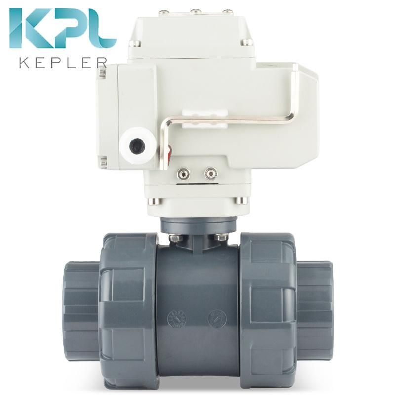 Q961F-10S Electric UPVC PVC Ball Valve True Union Ball Valve Corrosion Resistance Acid and Alkali Resistance