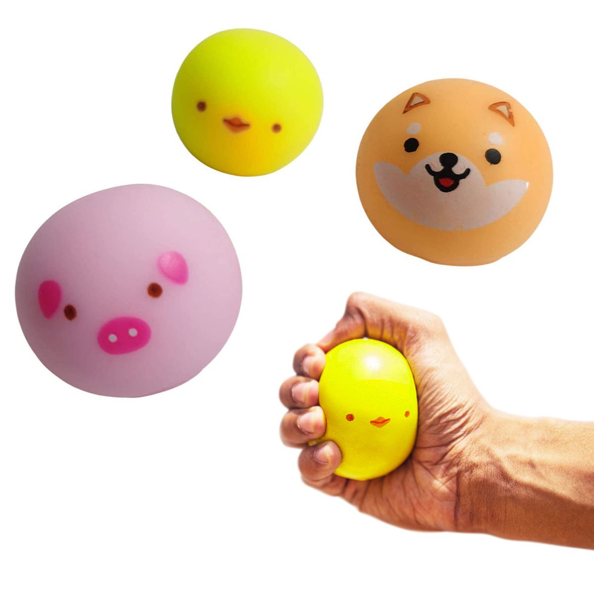 4Pcs Sticky Ceiling Balls Squeeze Soft Elastic Round Balls