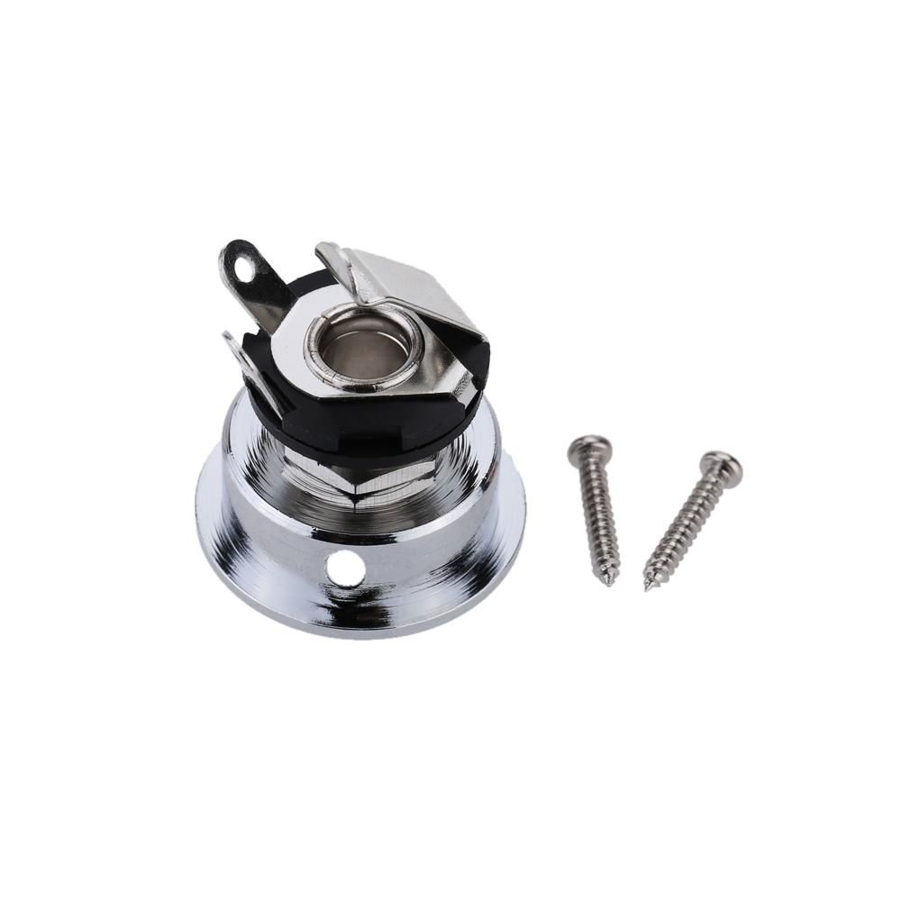 Electric Guitar 6.35mm / 1/4" Jack Plug Socket Output Plate for Fender Telecaster TL Guitar with Screws