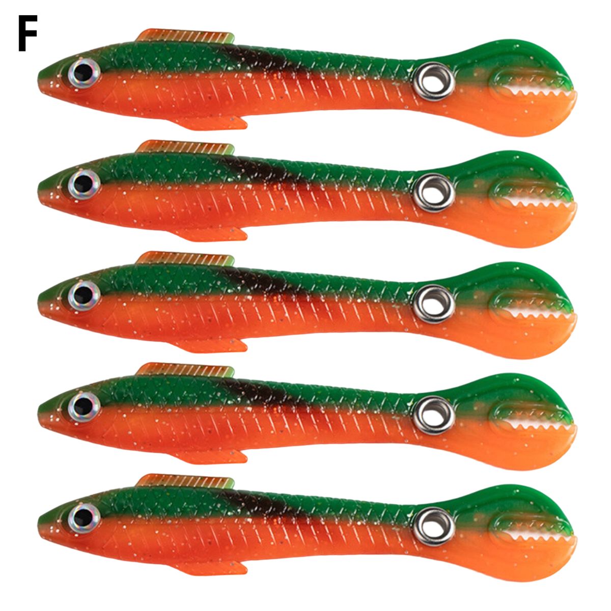 5Pcs/Pack?10cm/6g?Soft Bait?Tough?Streamlined?Metal-F