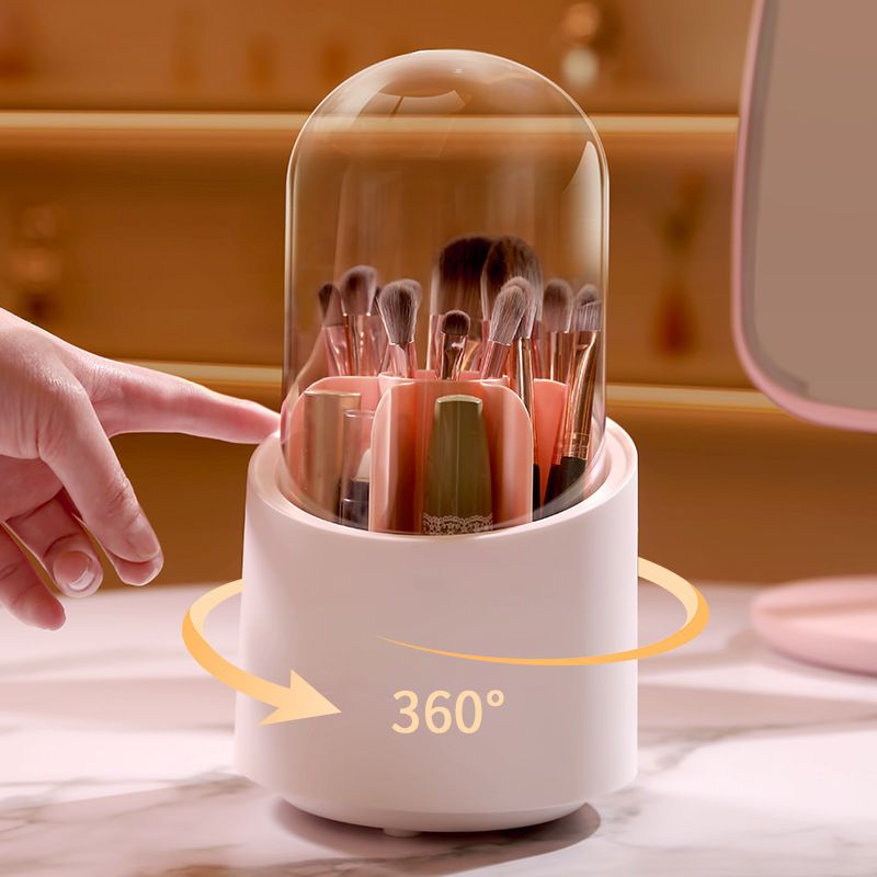360 Rotating Makeup Brush Storage Tube Dust-proof Eye Shadow