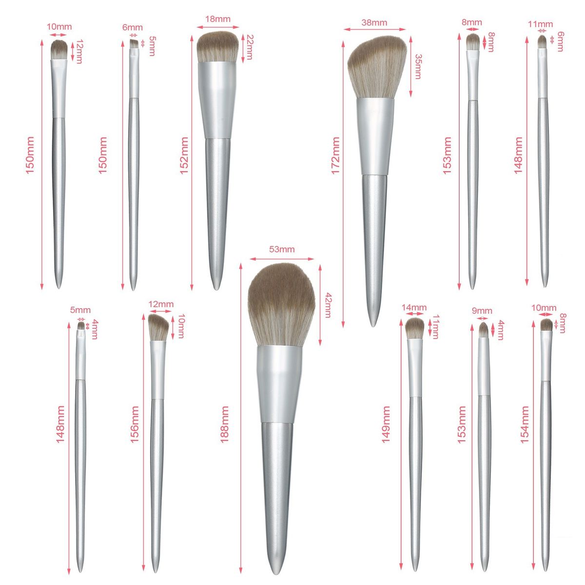Makeup Brushes 12pcs Foundation Eye Eyeshadow Makeup Brushes