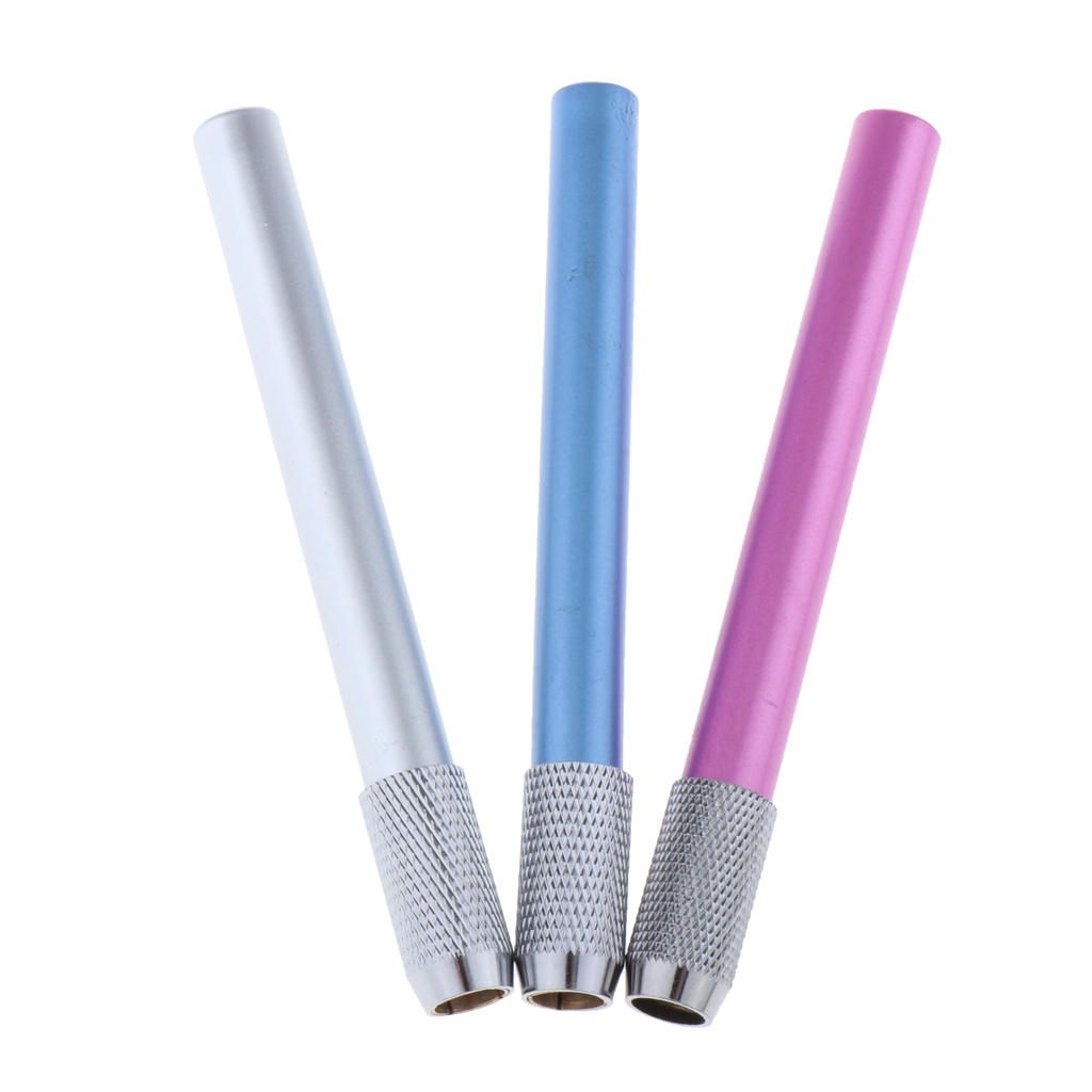 Single Head Pencil Holder Pencil Extender Sketch Silver+blue+rosy