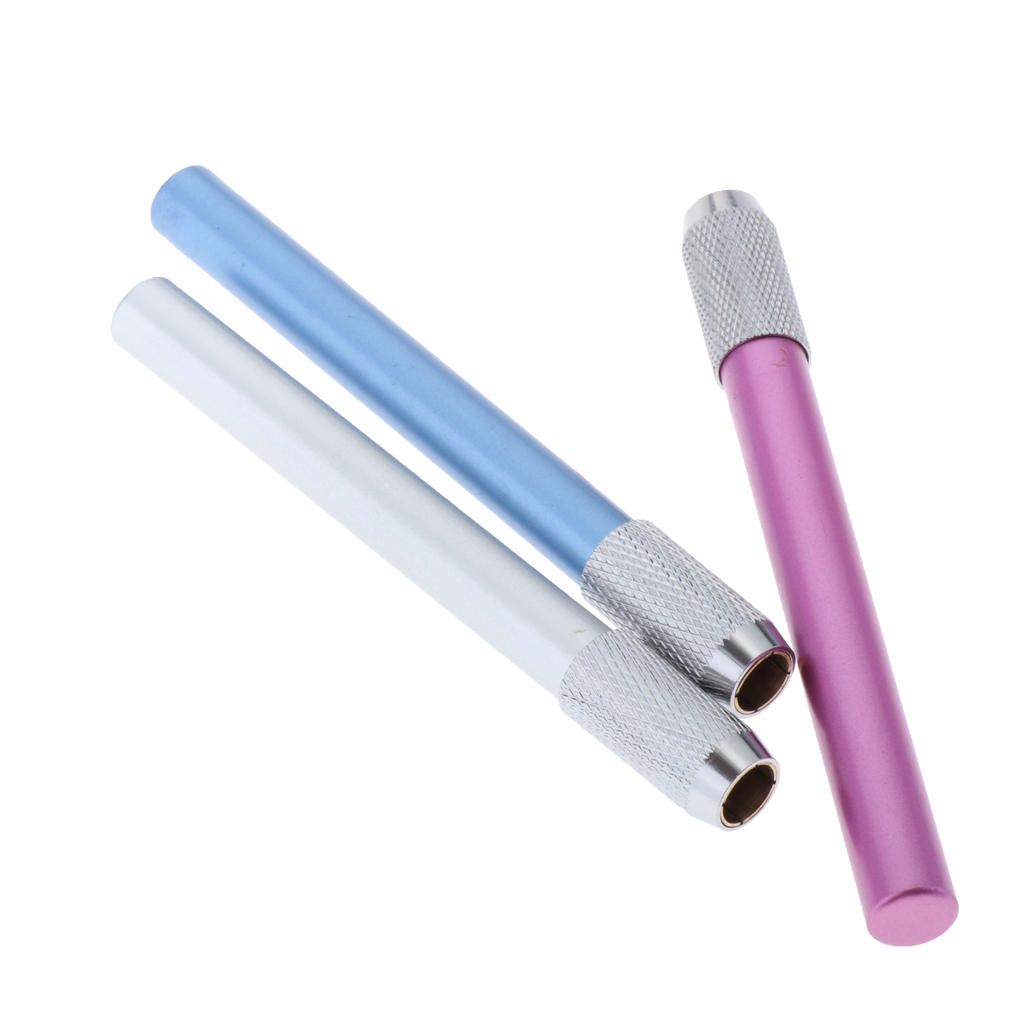 Single Head Pencil Holder Pencil Extender Sketch Silver+blue+rosy
