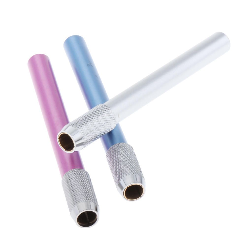 Single Head Pencil Holder Pencil Extender Sketch Silver+blue+rosy