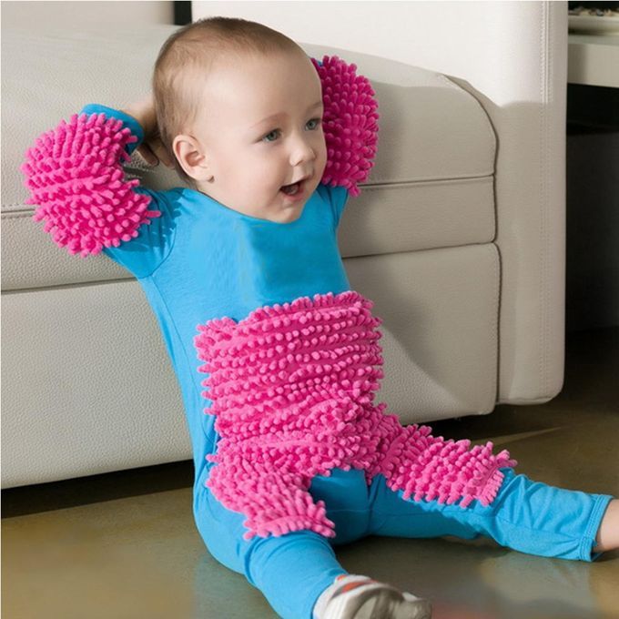 Baby Romper Newborn Clothes Crawling Jumpsuit 73cm Blue+Rose Red