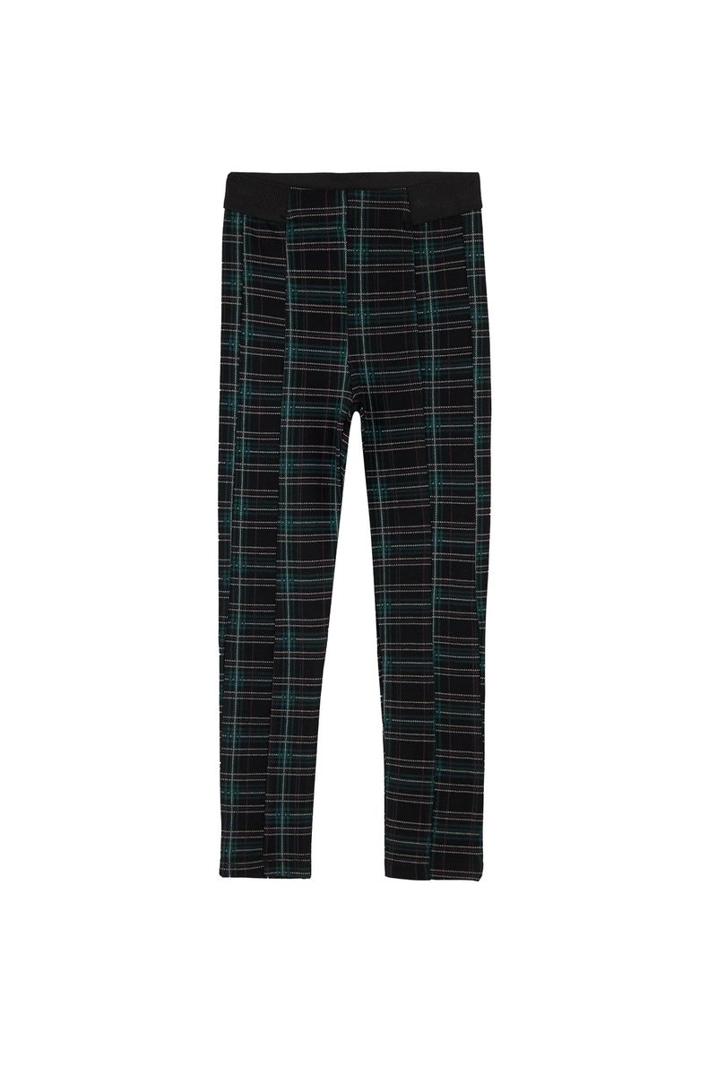Girl Knitted Legging Fit Leggings -Green