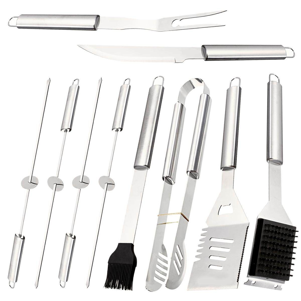 10/18/26 Pcs BBQ/Grilling Tool Set Stainless Steel With Aluminum Storage Case 10 Piece Set