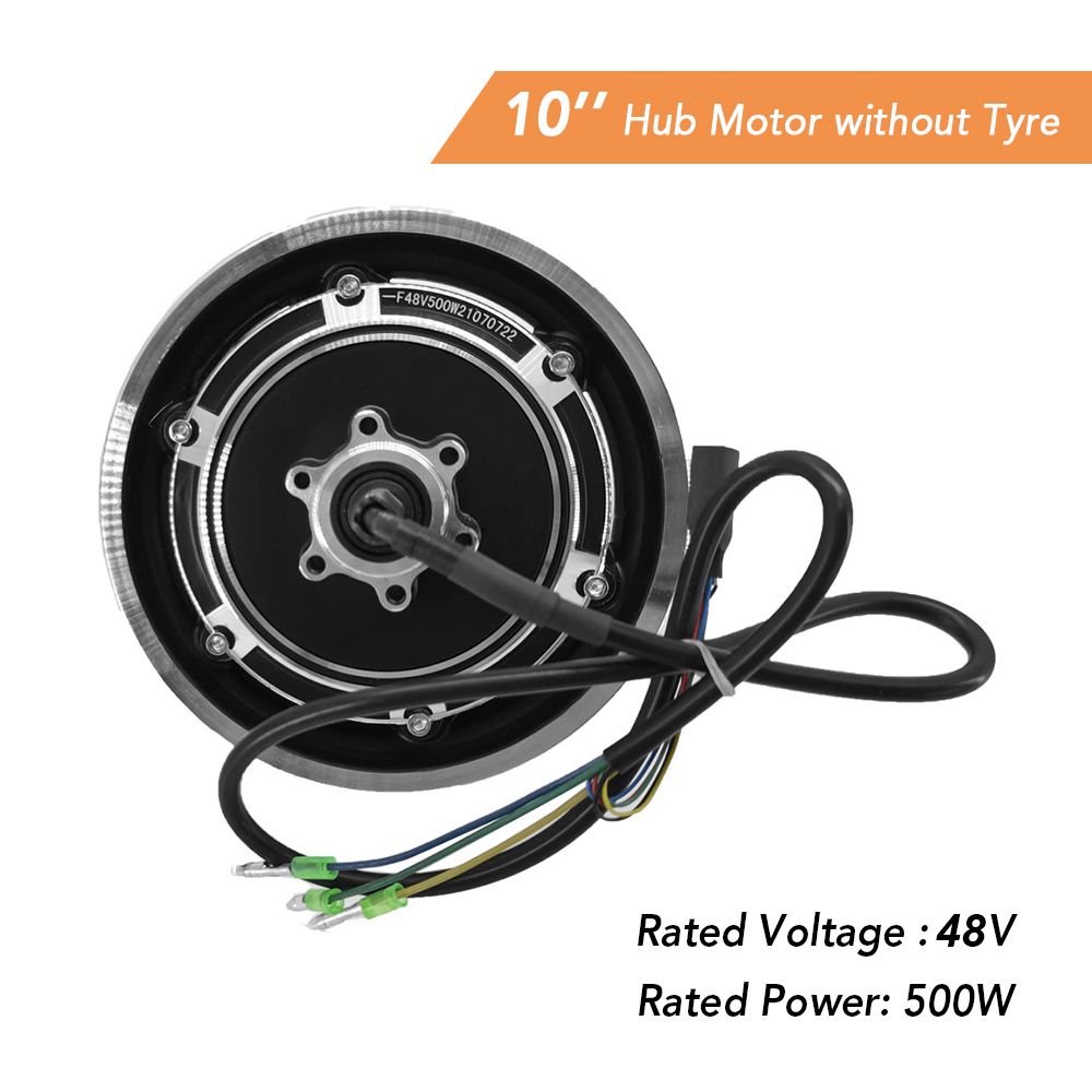10'' Electric Scooter Hub Motor 48V 500W Brushless Dis Brake