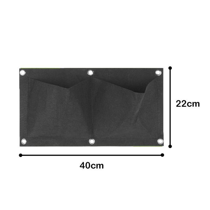 Plants Grow Bags Wall Mount Planter For Yard Garden Home-Black&2