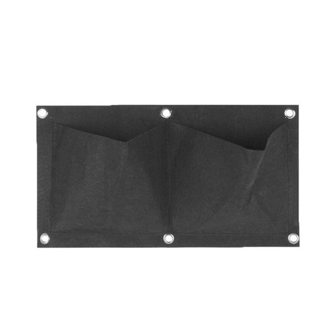 Plants Grow Bags Wall Mount Planter For Yard Garden Home-Black&2
