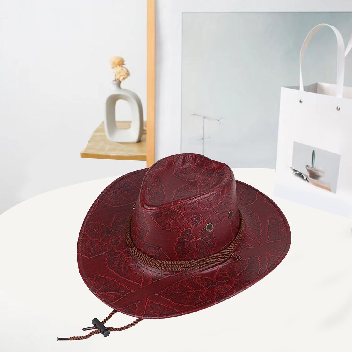 Western Cowboy Hat Traveling Sunscreen Cowgirl Hat Brown