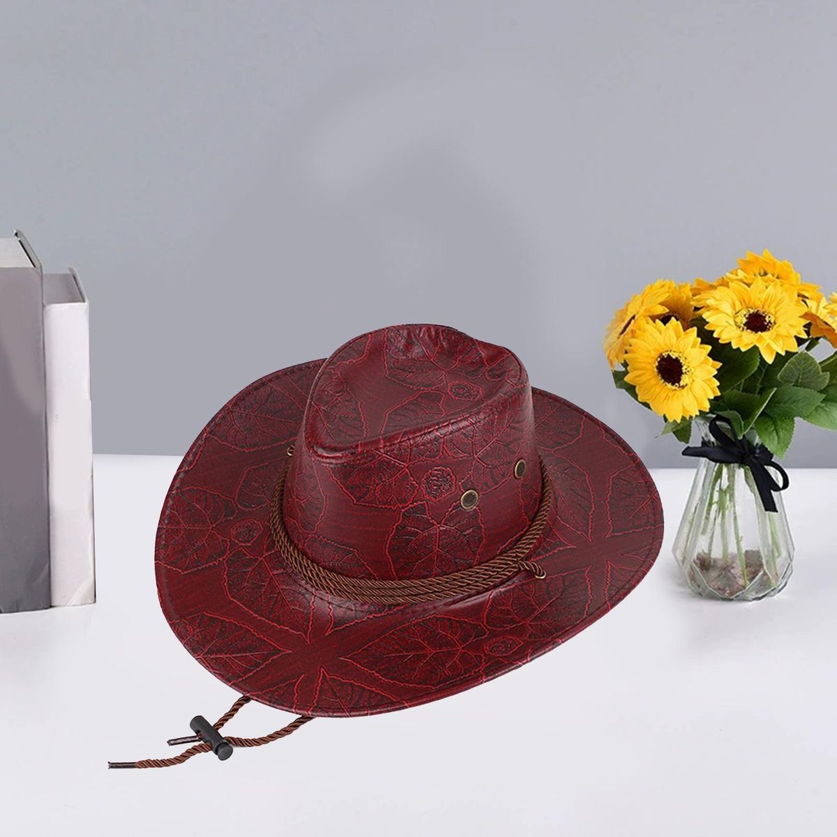 Western Cowboy Hat Traveling Sunscreen Cowgirl Hat Brown