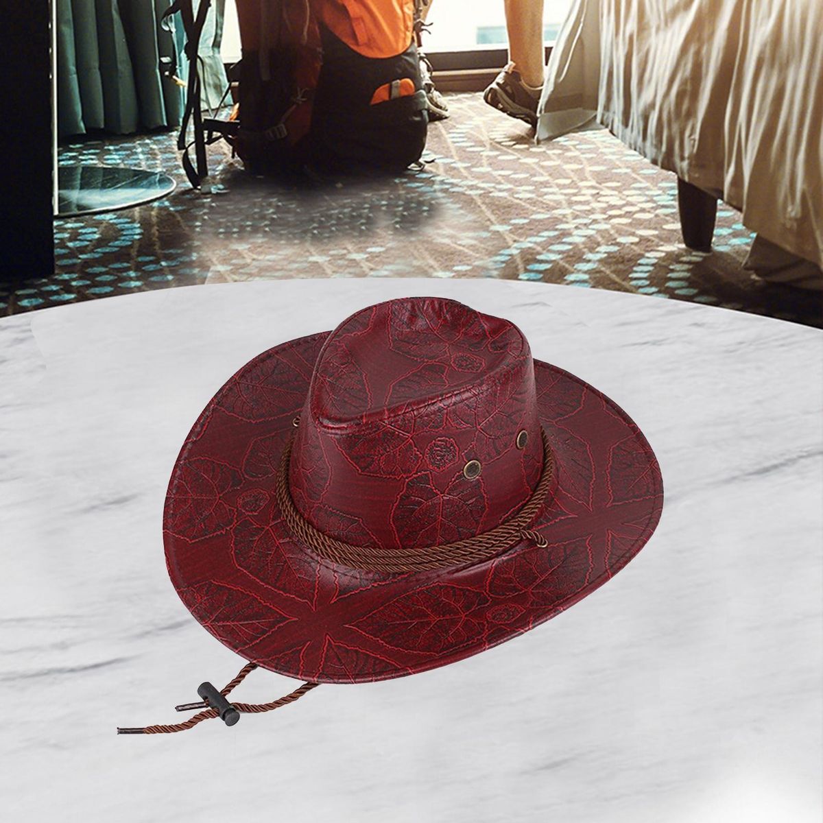 Western Cowboy Hat Traveling Sunscreen Cowgirl Hat Brown