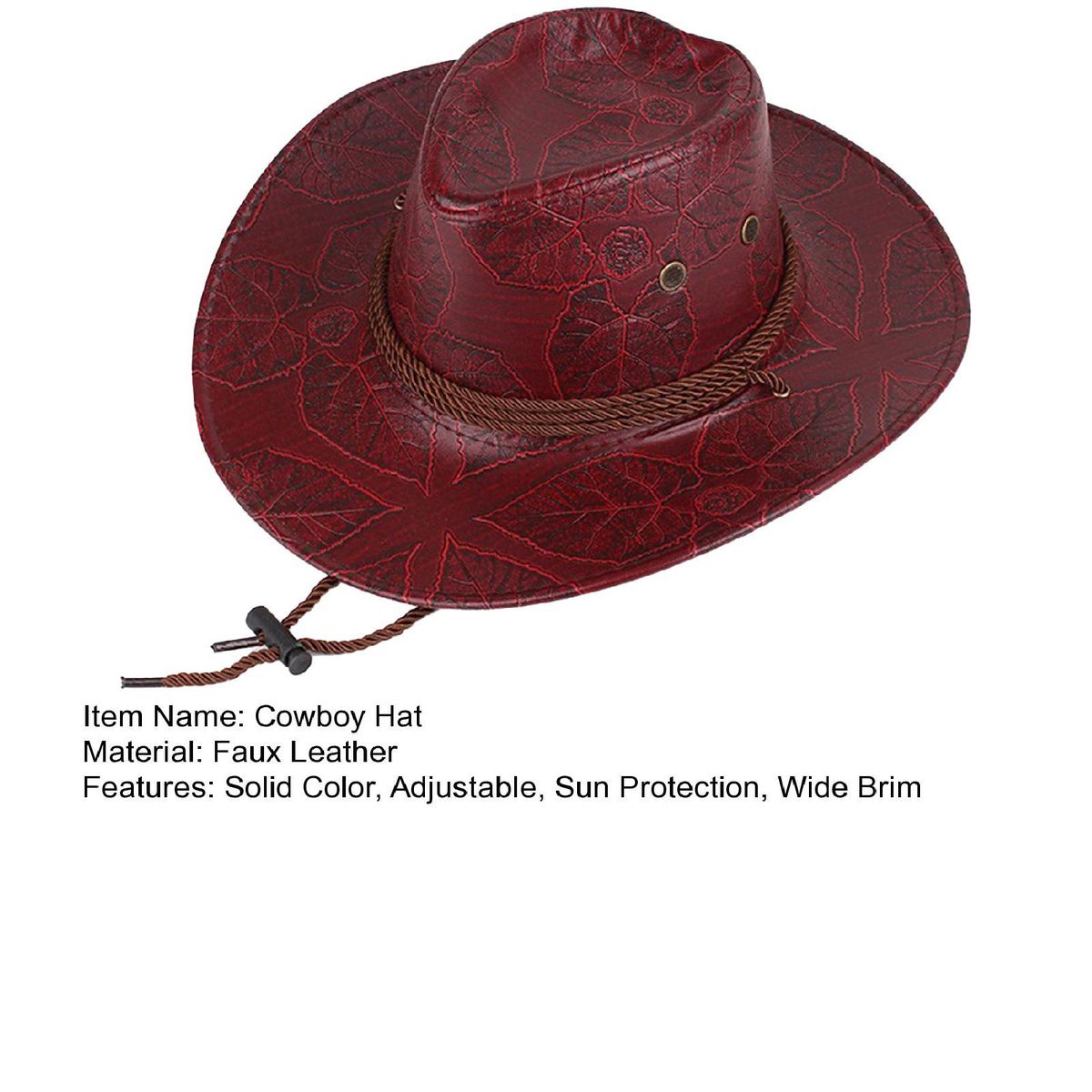 Western Cowboy Hat Traveling Sunscreen Cowgirl Hat Brown