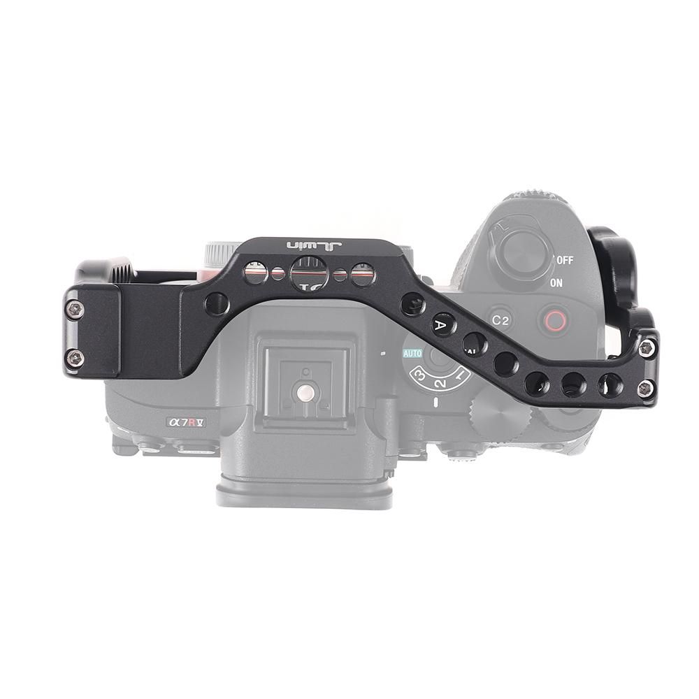 JLwin A7RV Metal Camera Cage Aluminum Alloy with Quick Release Plate Cold Shoe Mount Magnetic Wrench Slot Numerous 1/4in-20 And 3/8in-16 Threaded Holes Compatible with Sony Alpha A7RV Camera