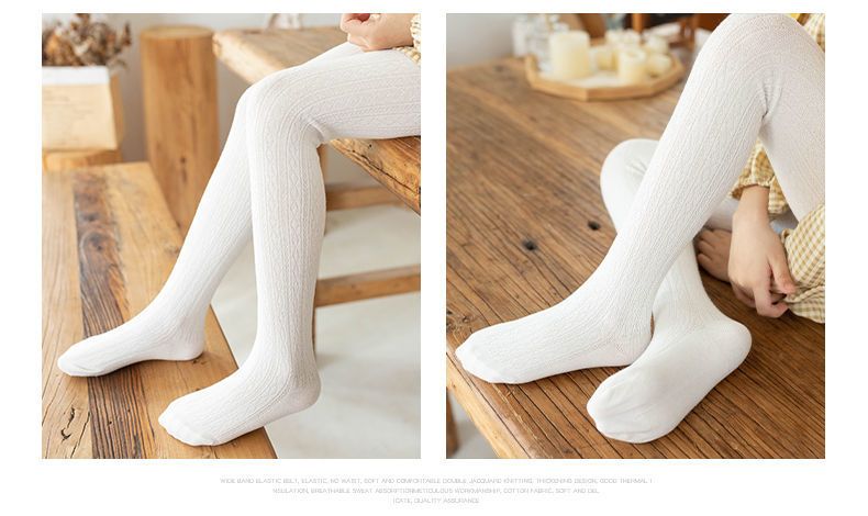 Thick Cotton Long Popsocks White