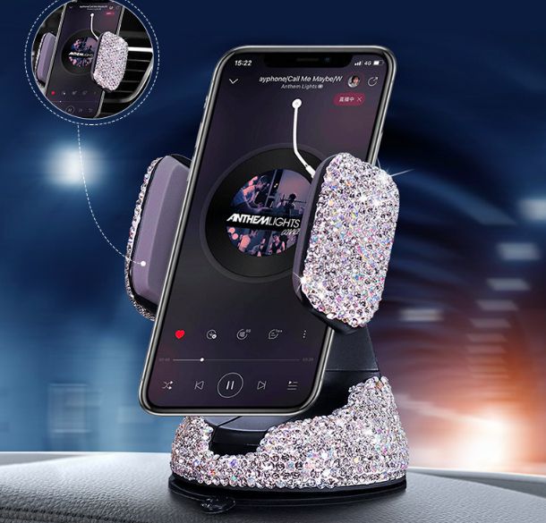 Diamond-studded Car Mobile Phone Holder
