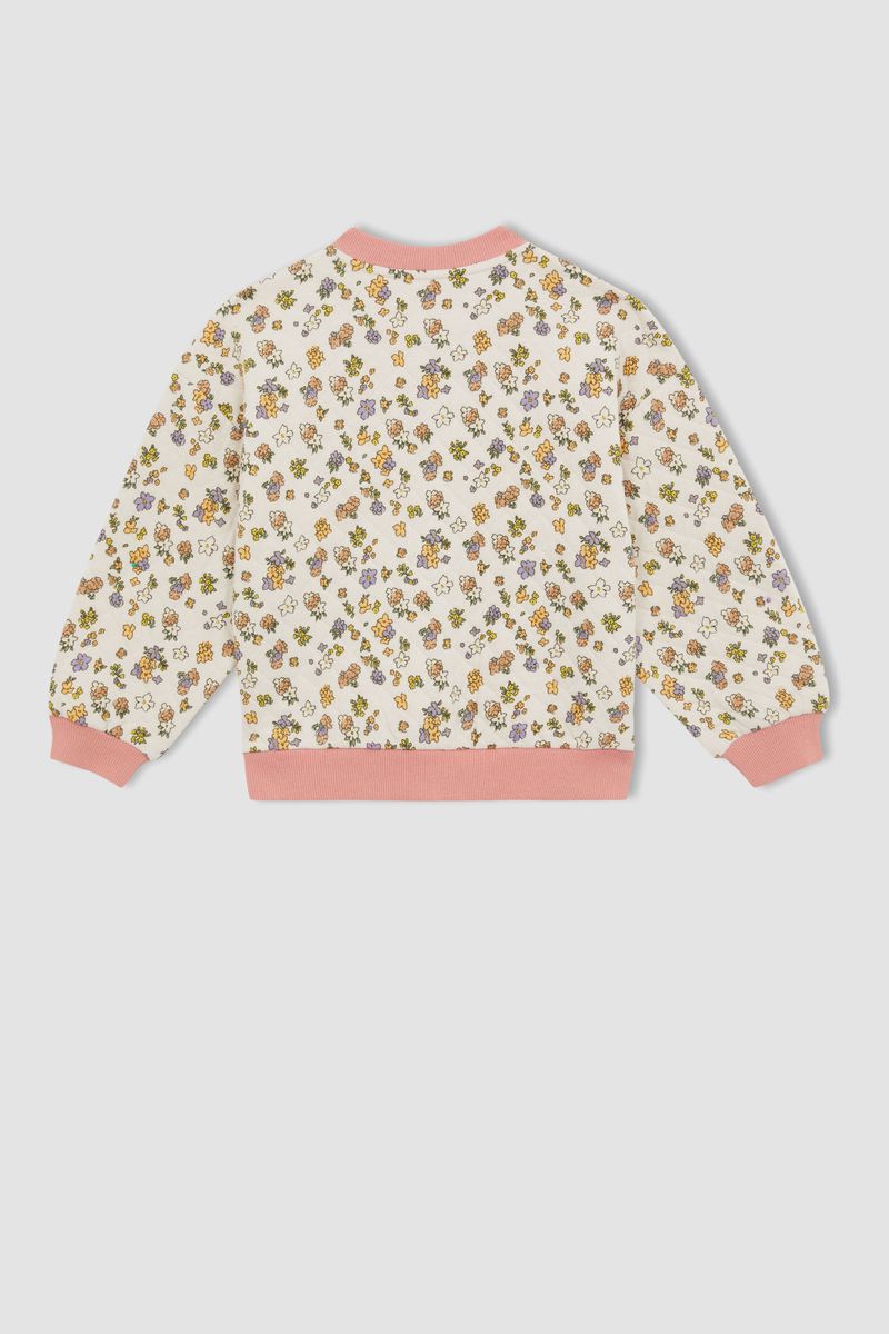 Girl Regular Fit Turtle Neck Long Sleeve Knitted Cardigan - Beige