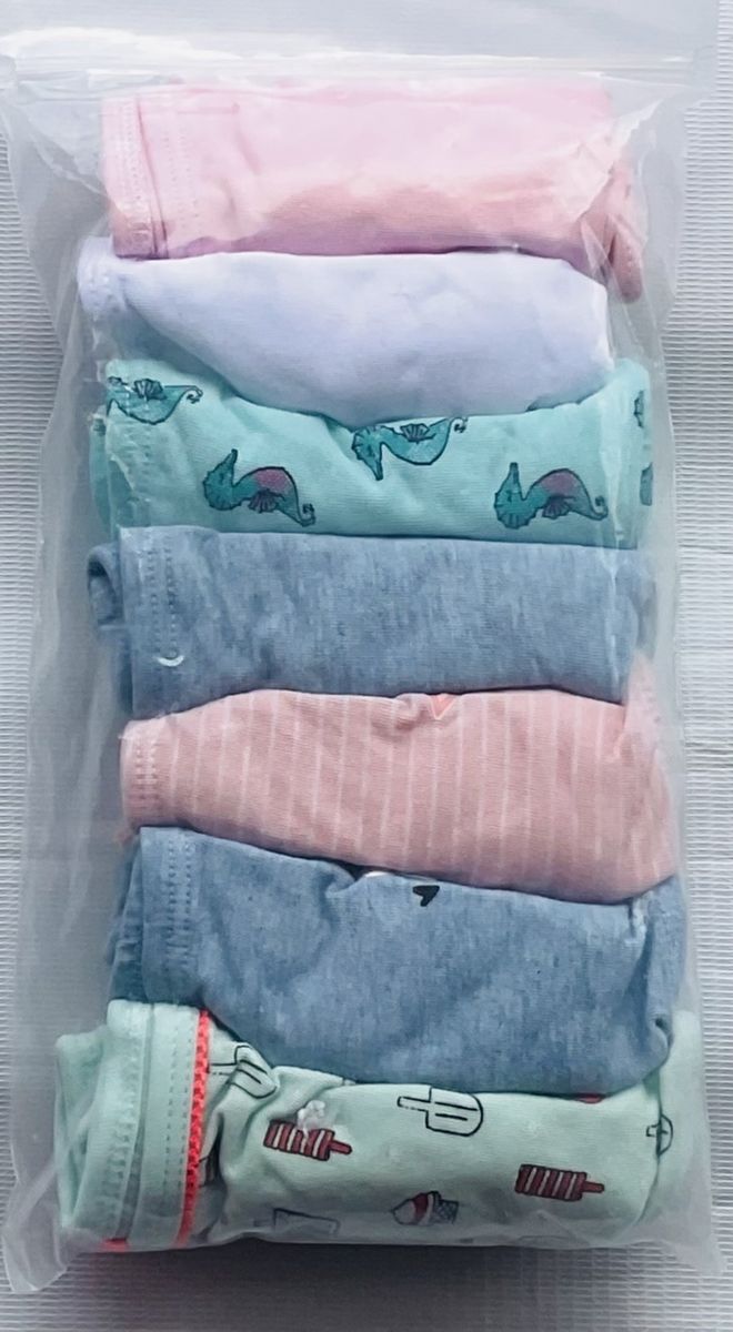 5-6 Yrs 7 Pack Colored Girls Briefs-B7