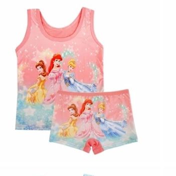 Baby Girl's Cartoon Singlet And Short