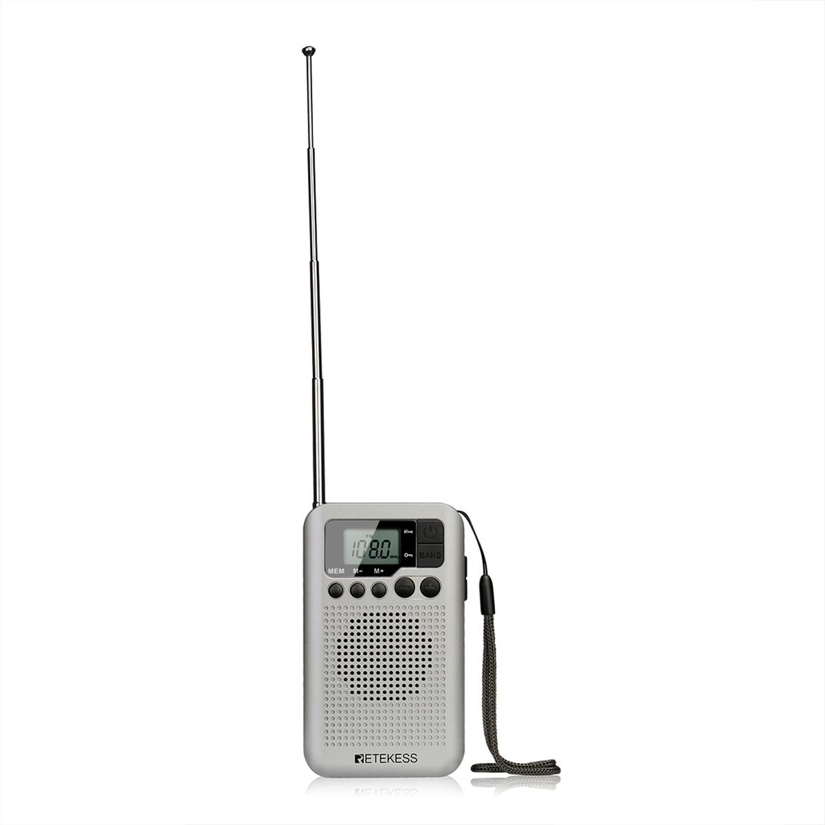 Retekess TR106 FM/AM Portable Radio with LCD Display with Sleep Timer Pocket Radio Receiver MP3 Player