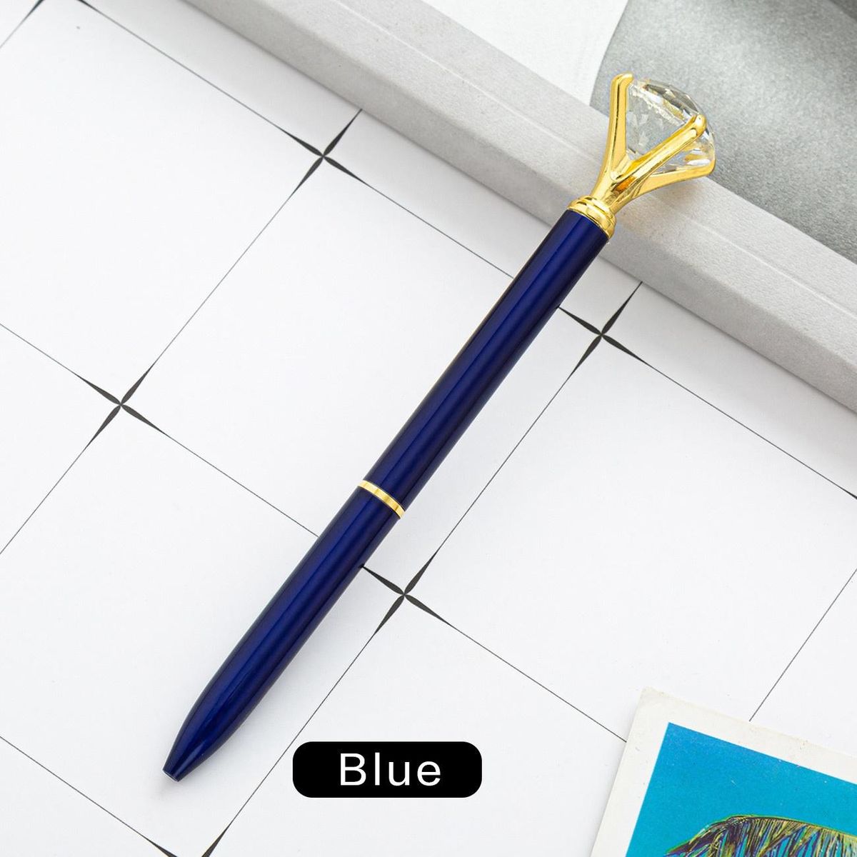 1PC Diamond Ballpoint Pens Blue