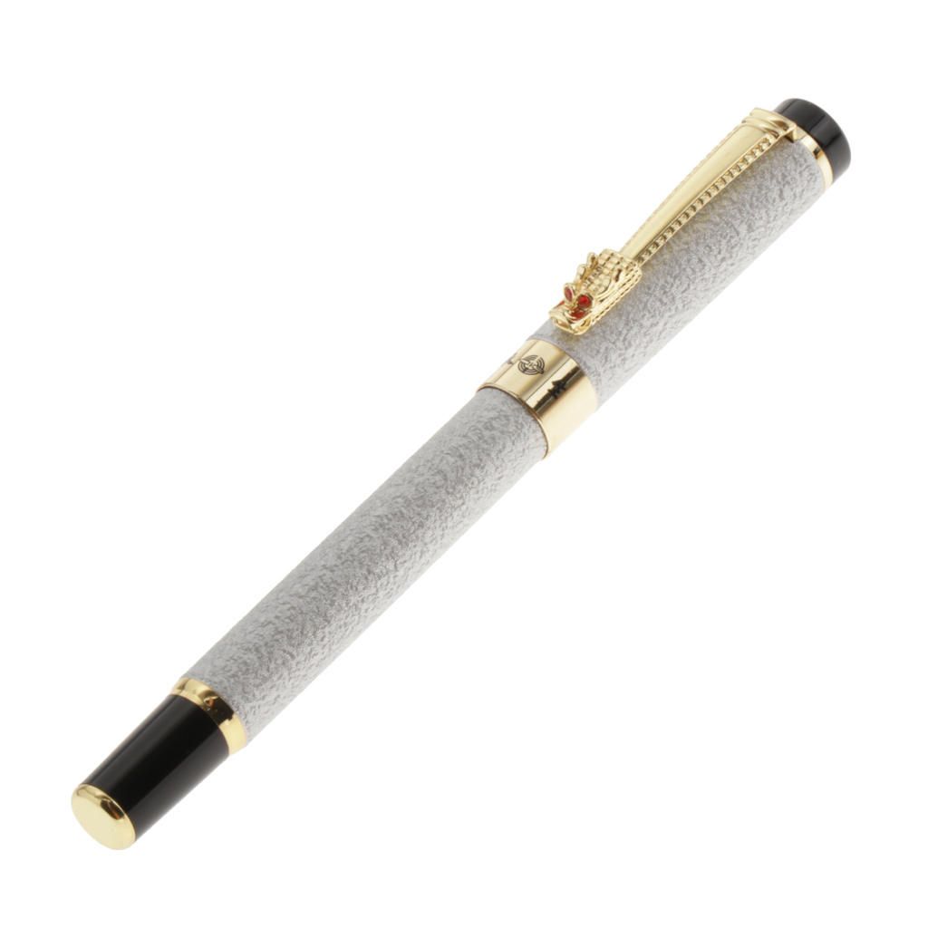 Fountain Pen Metal Black Nib Unit Fine Point Silver