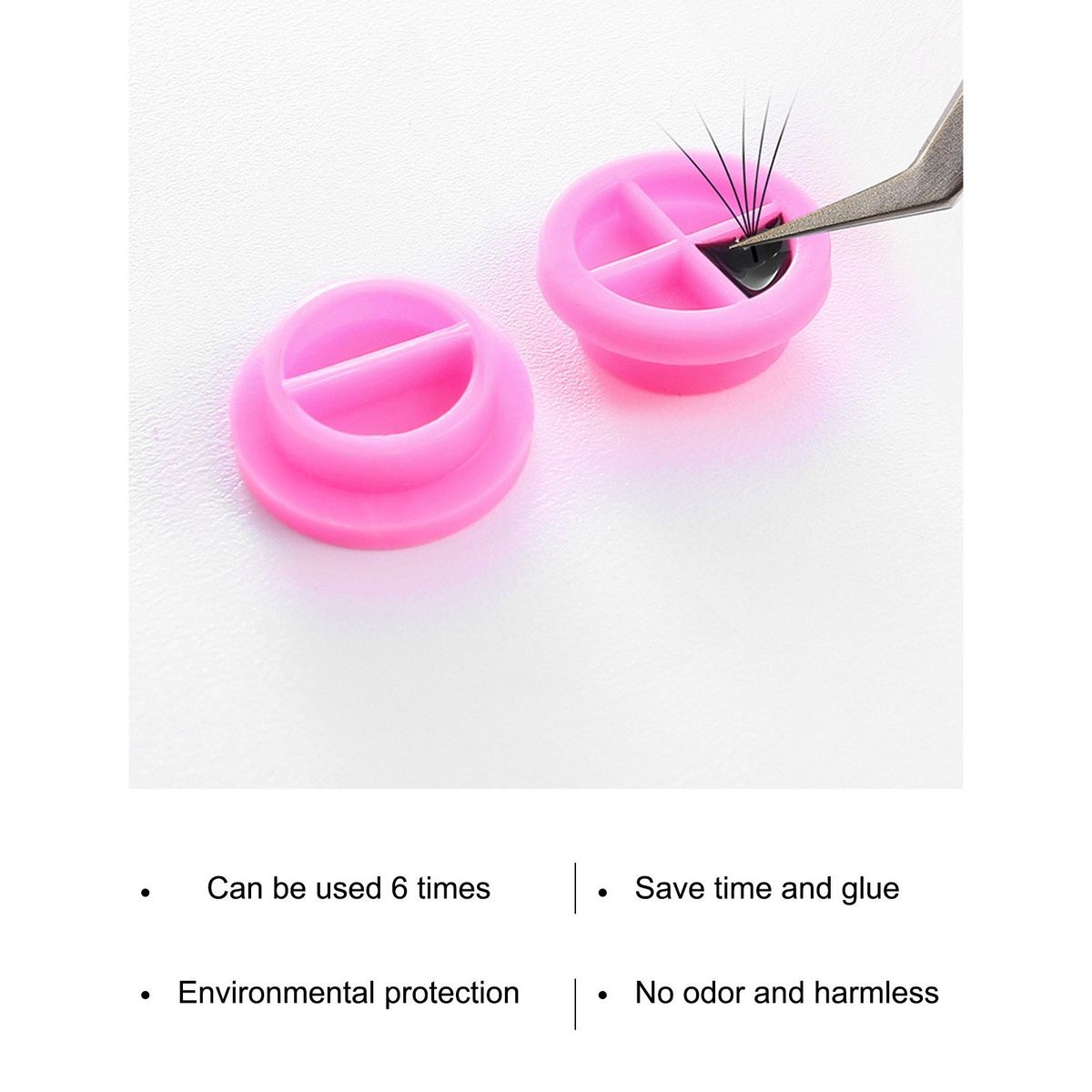 100Pcs Eyelash Extension Glue Cups Holder Grafting Eyelash