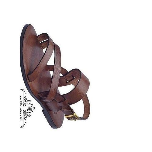 Unique Men's Leather Sandal - Brown/Brown
