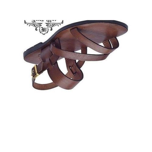 Unique Men's Leather Sandal - Brown/Brown