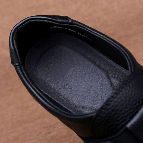 Men Summer Fashion Leather Sandals Breathable Anti-Slip Soft Sole Shoes