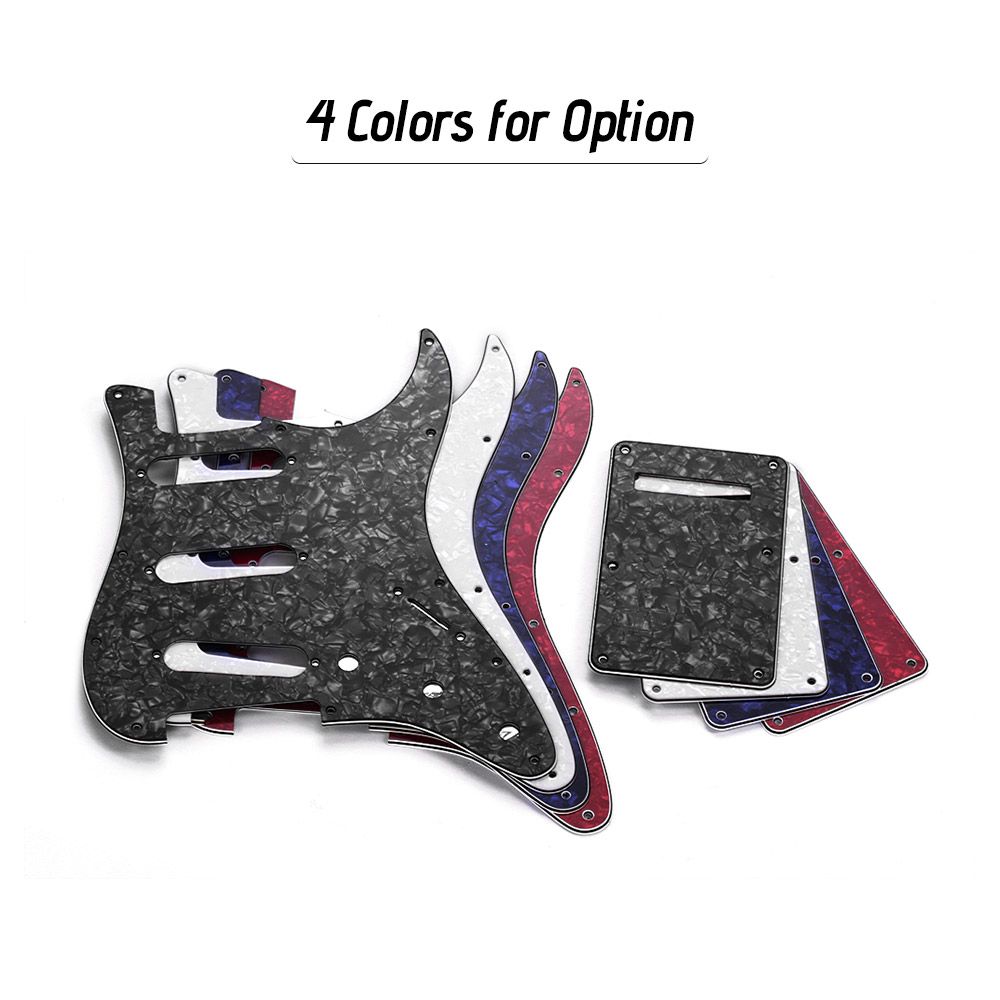 SSS Electric Guitar Pickguard Set With Back Plate Screws