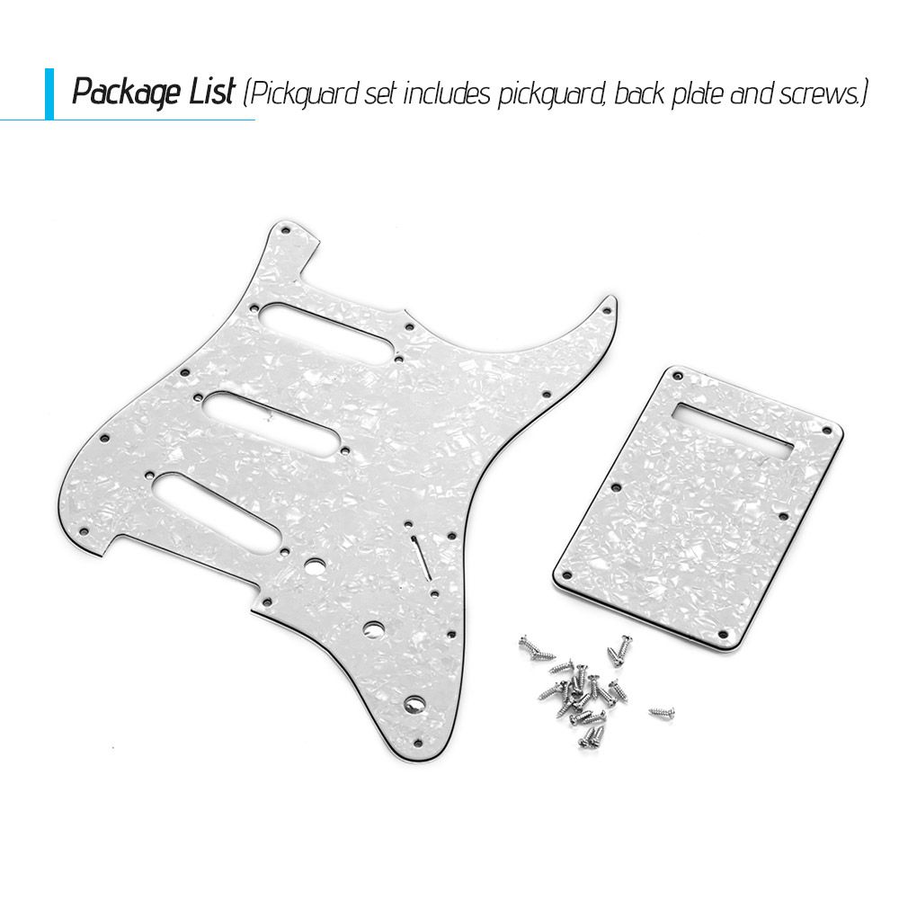SSS Electric Guitar Pickguard Set With Back Plate Screws