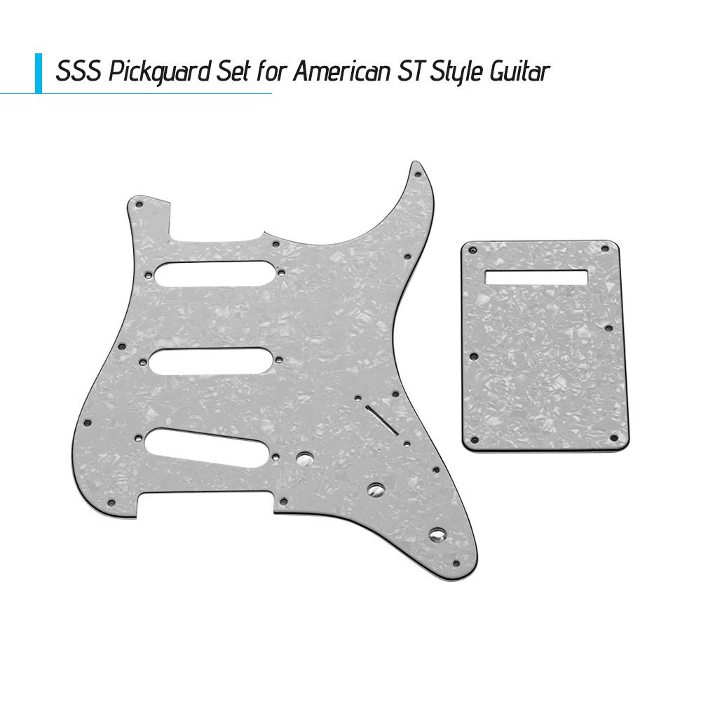 SSS Electric Guitar Pickguard Set With Back Plate Screws