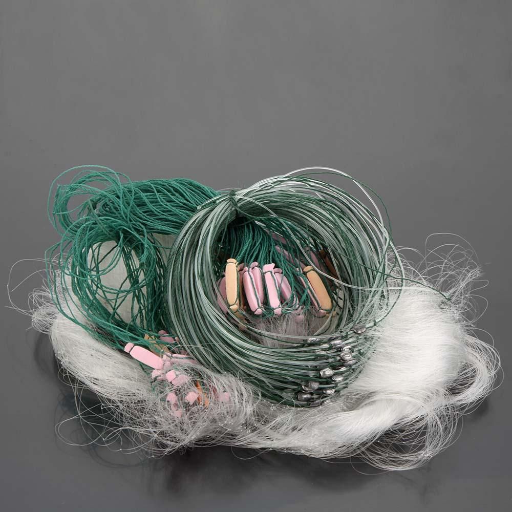 Lixada 25m 3 Layers Monofilament Fishing Fish Gill Net with Float