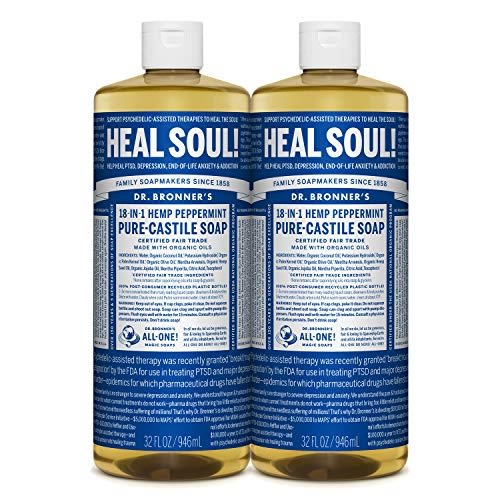 Organic Hemp Peppermint Castile Liquid Soap -  18-in-1  - 946ml - 1 Piece