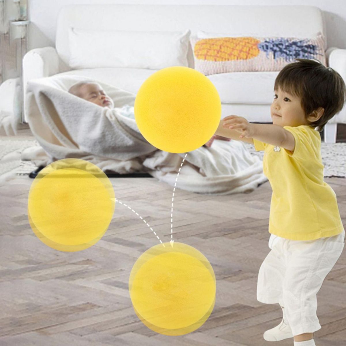Ball Toy Silent Basketball Ball Toy Yellow