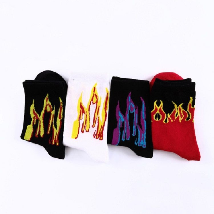 Men Fashion Street Hip Hop Skateboard Tube Cotton Socks Socks One Size