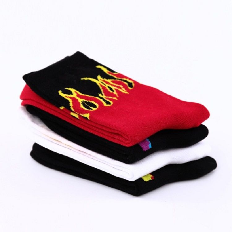 Men Fashion Street Hip Hop Skateboard Tube Cotton Socks Socks One Size