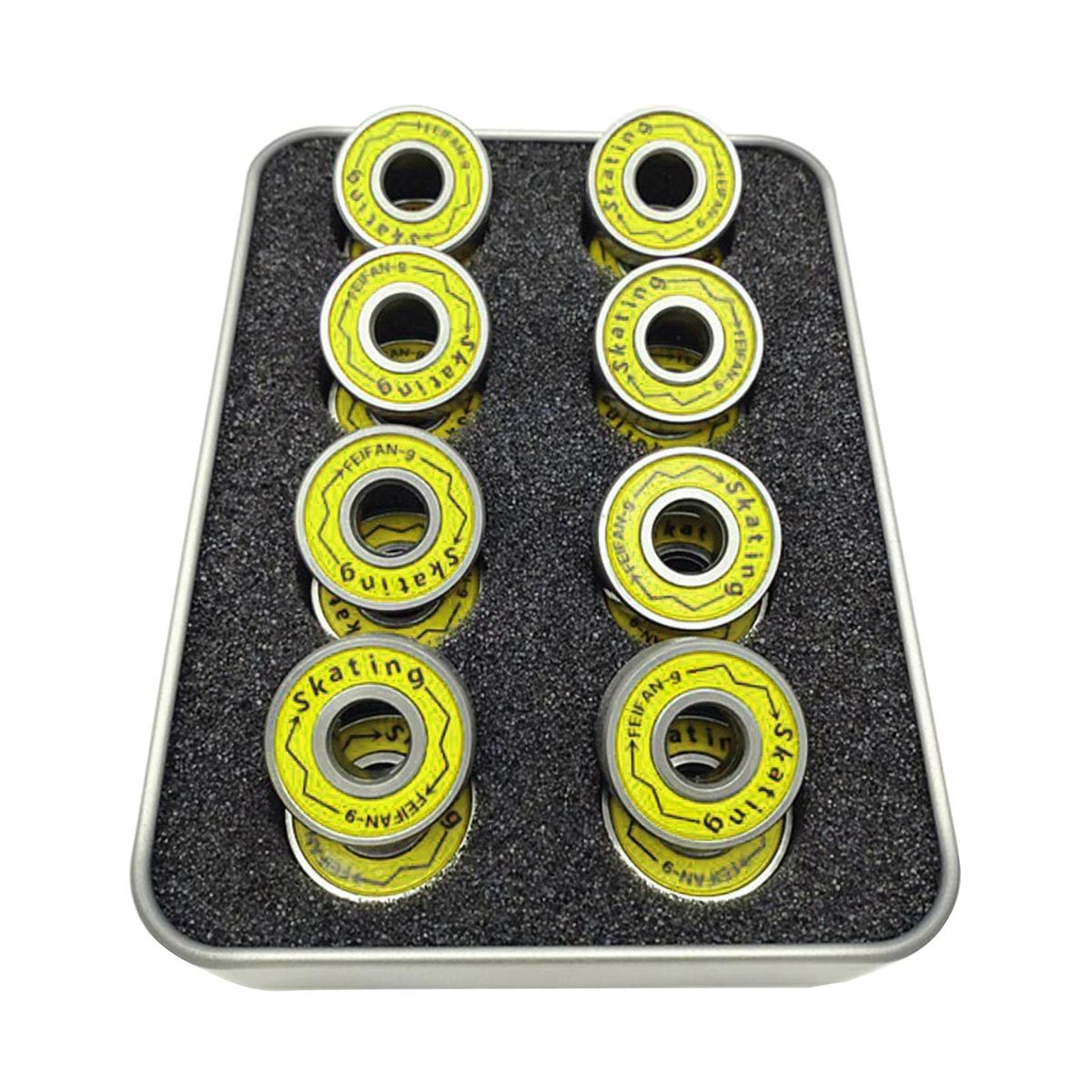 16Pc ABEC  Skateboard Replacement For Skate Board Yellow