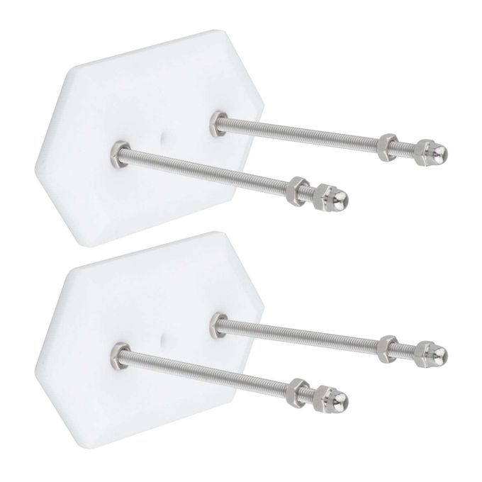 Skateboard Wall Mount Longboard Display Bracket Snowboard White 2PCS