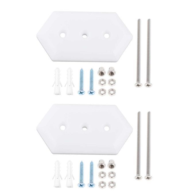 Skateboard Wall Mount Longboard Display Bracket Snowboard White 2PCS