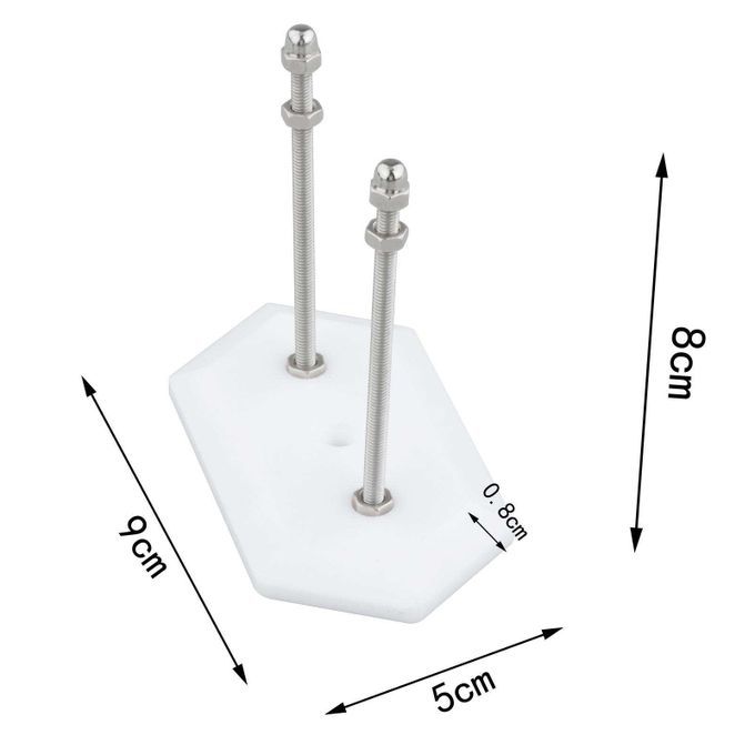 Skateboard Wall Mount Longboard Display Bracket Snowboard White 2PCS