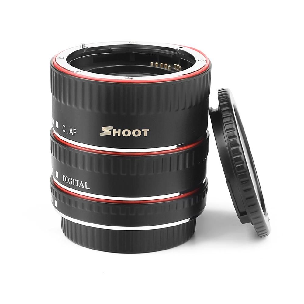 SHOOT XT-364 Auto Focus AF Macro Extension Tube Adapter Ring Set 13mm 21m 31mm Replacement for Canon EF/EF-S Lens Replacement for Canon EOS   550D/600D/650D/700D/750D/760D/800D/200D/1300D/77D/60D/70D/80D/7D/7D II/5D II/5D III