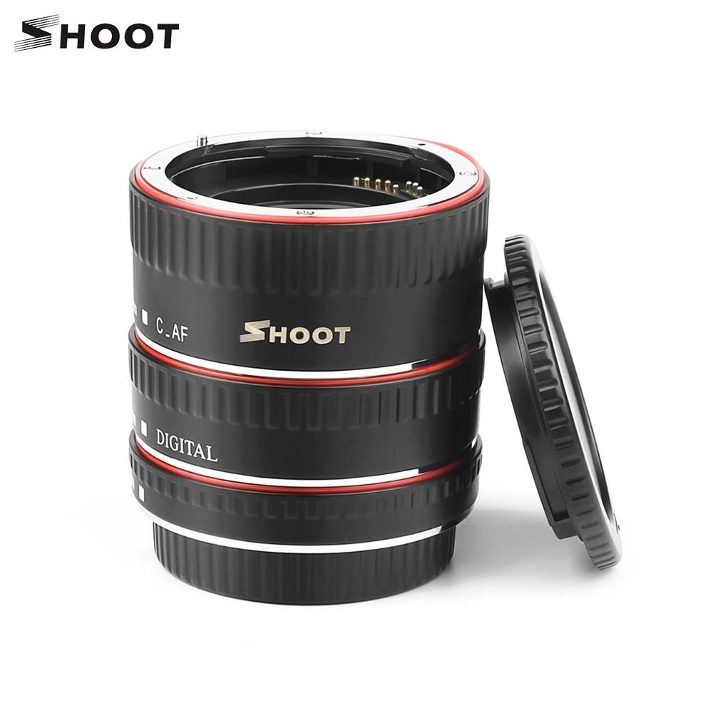 SHOOT XT-364 Auto Focus AF Macro Extension Tube Adapter Ring Set 13mm 21m 31mm Replacement for Canon EF/EF-S Lens Replacement for Canon EOS   550D/600D/650D/700D/750D/760D/800D/200D/1300D/77D/60D/70D/80D/7D/7D II/5D II/5D III
