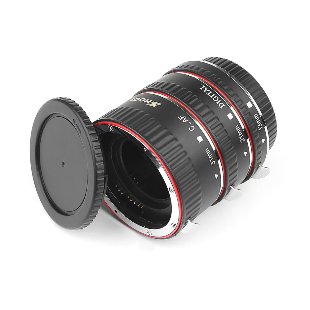 SHOOT XT-364 Auto Focus AF Macro Extension Tube Adapter Ring Set 13mm 21m 31mm Replacement for Canon EF/EF-S Lens Replacement for Canon EOS   550D/600D/650D/700D/750D/760D/800D/200D/1300D/77D/60D/70D/80D/7D/7D II/5D II/5D III