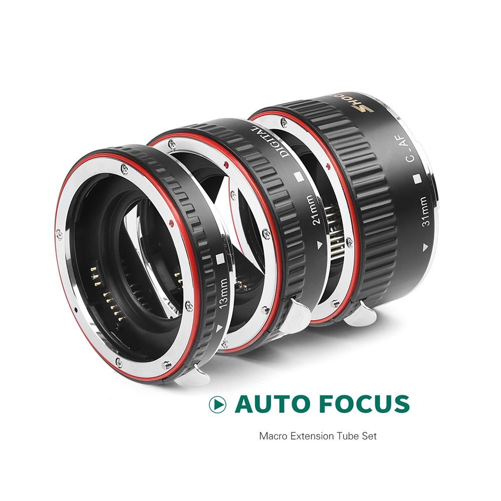SHOOT XT-364 Auto Focus AF Macro Extension Tube Adapter Ring Set 13mm 21m 31mm Replacement for Canon EF/EF-S Lens Replacement for Canon EOS   550D/600D/650D/700D/750D/760D/800D/200D/1300D/77D/60D/70D/80D/7D/7D II/5D II/5D III