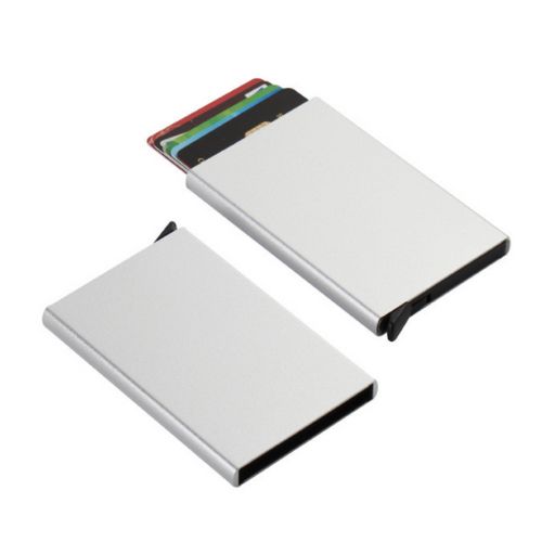 Automatic Anti-theft Atm Pop Up  ID Credit Card Holder Aluminum Metal Wallet